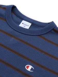画像3: 【SALE】【KIDS】CHAMPION KIDS BORDER L/S TEE-INK BLUE (3)