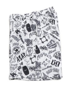 画像3: 【送料無料】Rap Attack RAPPER'S TATTOO SHORTS WHITE (3)