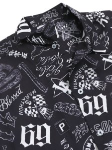画像4: 【送料無料】Rap Attack RAPPER'S TATTOO HALF SLEEVE SHIRT BLACK (4)