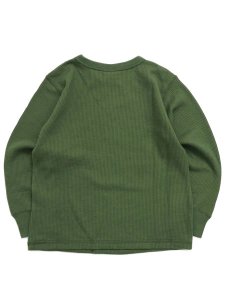 画像2: 【KIDS】CHAMPION KIDS US COTTON WAFFLE L/S TEE-OLIVE (2)