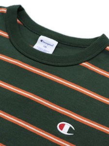 画像3: 【KIDS】CHAMPION KIDS BORDER L/S TEE-DARK GREEN (3)