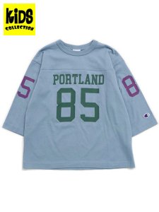 画像1: 【KIDS】CHAMPION KIDS FOOTBALL TEE-LT GRAYISH BLUE (1)