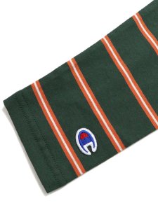 画像4: 【KIDS】CHAMPION KIDS BORDER L/S TEE-DARK GREEN (4)