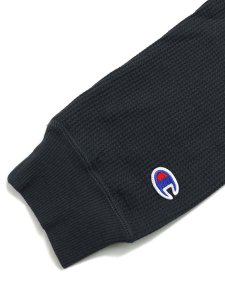 画像4: 【KIDS】CHAMPION KIDS US COTTON WAFFLE L/S TEE-BLACK (4)