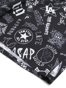 画像6: 【送料無料】Rap Attack RAPPER'S TATTOO SHORTS BLACK (6)