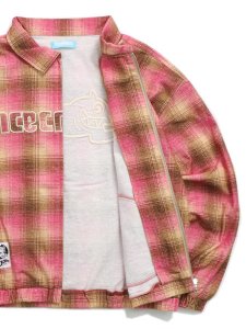 画像7: 【送料無料】ICECREAM APPLIQUE LOGO FLANNEL CHECK ZIP UP SHIRT (7)