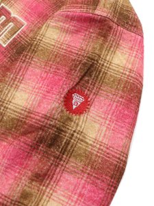 画像6: 【送料無料】ICECREAM APPLIQUE LOGO FLANNEL CHECK ZIP UP SHIRT (6)