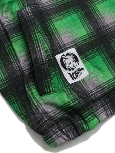 画像5: 【SALE】【送料無料】ICECREAM APPLIQUE LOGO FLANNEL CHECK ZIP UP SHIRT (5)