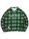 画像1: 【SALE】【送料無料】ICECREAM APPLIQUE LOGO FLANNEL CHECK ZIP UP SHIRT (1)
