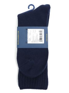 画像2: POLO RALPH LAUREN COTTON RIB CREW SOCKS NAVY #401 (2)