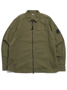 画像1: 【送料無料】C.P.COMPANY ORGANIC GABARDINE ZIP OVERSHIRT CAPERS (1)