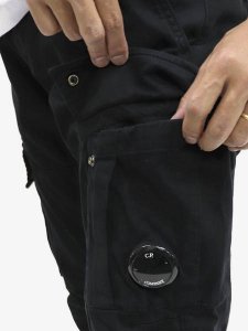 画像10: 【SALE】【送料無料】C.P.COMPANY STRETCH SATIN CARGO PANT BLACK (10)