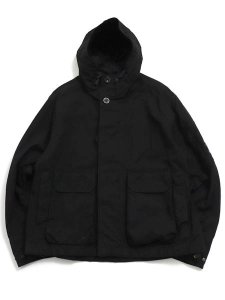 画像1: 【送料無料】C.P.COMPANY HOODED TWILL MEDIUM JACKET BLACK (1)