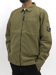 画像4: 【SALE】【送料無料】C.P.COMPANY ORGANIC GABARDINE ZIP OVERSHIRT CAPERS (4)