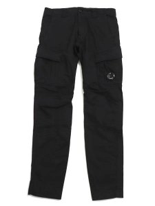 画像1: 【送料無料】C.P.COMPANY STRETCH SATIN CARGO PANT BLACK (1)