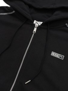画像3: 【送料無料】PUMA ROSE T7 OVERSIZED FZ HOODIE TR-PUMA BLACK (3)