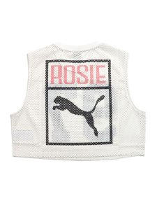 画像1: PUMA ROSE RELAXED MESH TOP-WARM WHITE (1)