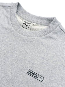 画像3: 【送料無料】PUMA ROSE T7 OVERSIZED CREW TR-FLAT LT GRY HTR (3)