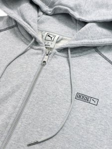 画像3: 【送料無料】PUMA ROSE T7 OVERSIZED FZ HOODIE TR-FL GRY HTR (3)