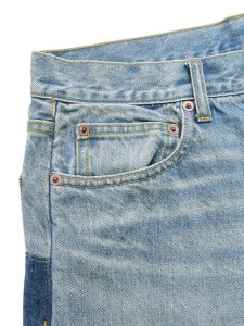 画像3: 【送料無料】AVIREX 13.5oz DENIM PANTS REPAIR CUSTOM W USED (3)