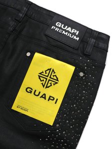 画像5: 【送料無料】GUAPI ALL BLACK STARRY SKY WAXED DENIM (5)