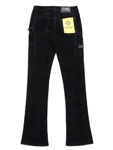 画像2: 【送料無料】GUAPI ALL BLACK VELOUR DENIM (2)