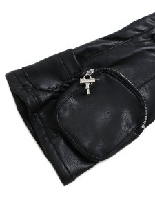 画像8: 【送料無料】GUAPI OBSIDIAN BLACK CARGO LEATHER PANT (8)