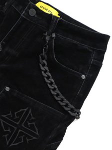 画像3: 【送料無料】GUAPI ALL BLACK VELOUR DENIM (3)