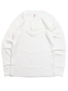 画像1: Hanes L/S THERMAL TOP HENLEY NECK (1)