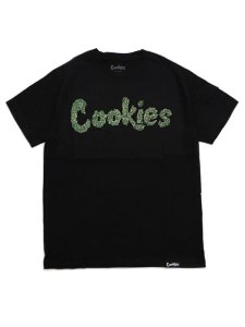 画像1: COOKIES CLOTHING LOGO FLOWER FILLED LOGO TEE BLACK (1)