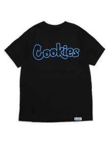 画像1: COOKIES CLOTHING ORIGINAL MINT OUTLINE TEE BLACK/CBLUE (1)