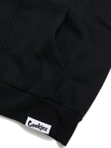 画像4: 【送料無料】COOKIES CLOTHING LOGO TWILL APPLIQUE ZIP HOODIE BLK/CBLUE (4)
