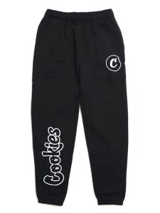 画像1: 【送料無料】COOKIES CLOTHING ORIGINAL MINT OUTLINE SWEATPANT BLK/WHT (1)