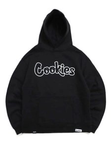 画像1: 【送料無料】COOKIES CLOTHING ORIGINAL MINT OUTLINE PO HOODIE BLK/WHT (1)