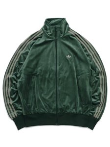 画像1: 【送料無料】ADIDAS FB TP VELOUR TRACK TOP-SHADOW GREEN (1)