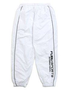 画像1: 【送料無料】FUBU NYLON TRACK PANTS WHITE (1)