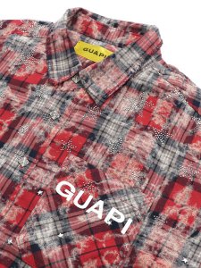 画像3: 【送料無料】GUAPI VINTAGE RED STARS FLANNEL JACKET (3)