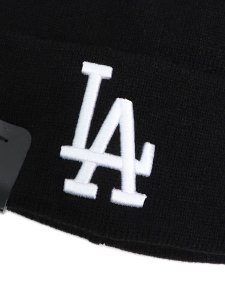 画像3: NEW ERA BASIC CUFF KNIT DODGERS BLACK (3)