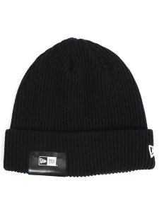 画像1: NEW ERA CUFF KNIT RIB-BLACK/SNOW WHITE (1)