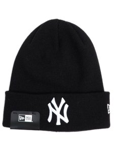 画像1: NEW ERA BASIC CUFF KNIT YANKEES BLACK (1)