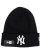 画像1: NEW ERA BASIC CUFF KNIT YANKEES BLACK (1)