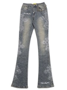 画像1: 【送料無料】GUAPI VINTAGE BLUE DISTRESSED CROSS DENIM (1)