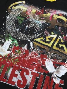 画像3: 【送料無料】GUAPI BLACK FREE PALESTINE TEE (3)