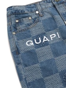 画像3: 【送料無料】GUAPI AQUA BLUE CHECKERBOARD DENIM (3)