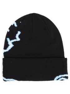 画像2: NEW ERA BASIC CUFF KNIT LIGHTNING BLACK/SKY BLUE (2)