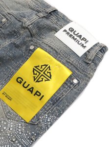 画像6: 【送料無料】GUAPI VINTAGE BLUE DISTRESSED CROSS DENIM (6)