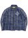 画像1: 【送料無料】GUAPI ROYAL BLUE STARS FLANNEL JACKET (1)