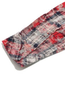 画像6: 【送料無料】GUAPI VINTAGE RED STARS FLANNEL JACKET (6)