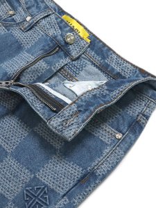 画像5: 【送料無料】GUAPI AQUA BLUE CHECKERBOARD DENIM (5)