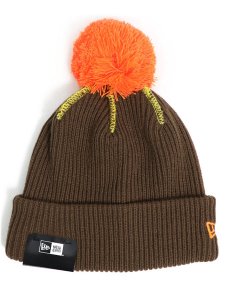 画像1: NEW ERA POM PON KNIT GORO BROWN (1)